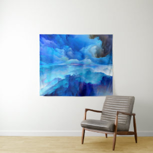 SlipperyJoe's abstract cloud artwork colourful sur Tapestry
