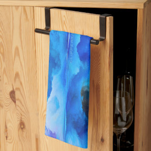 SlipperyJoe's abstract cloud artwork colourful sur Tea Towel