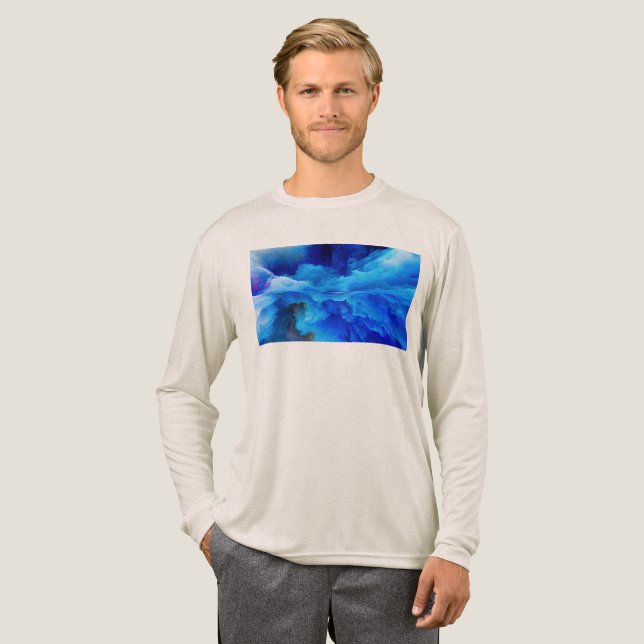 SlipperyJoe's abstract cloud artwork colourful sur Tri-Blend Shirt (Full Front)