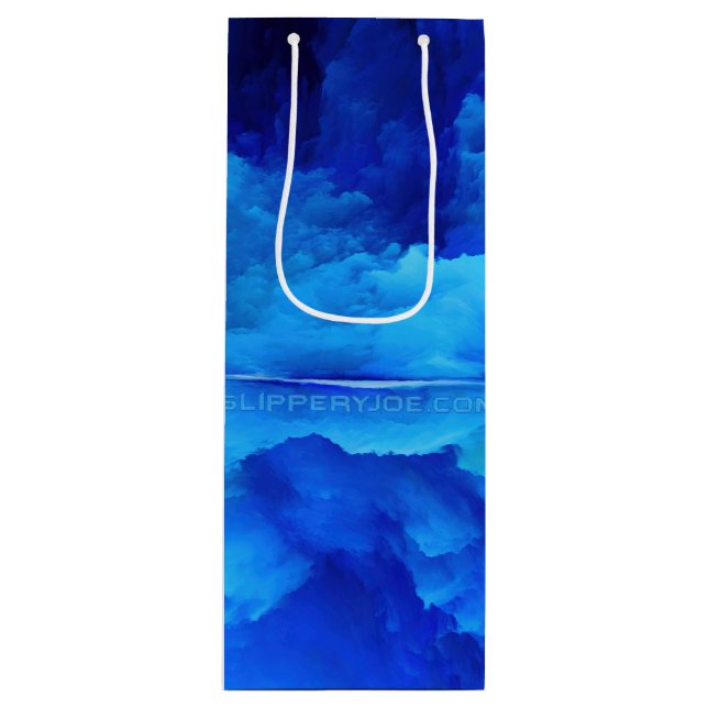SlipperyJoe's abstract cloud artwork colourful sur Wine Gift Bag (Front)