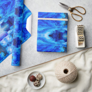 SlipperyJoe's abstract cloud artwork colourful sur Wrapping Paper