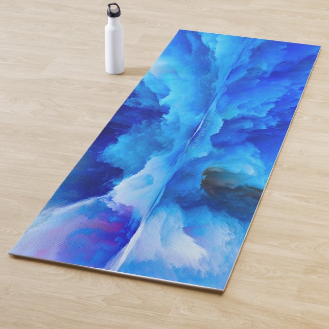 SlipperyJoe's abstract cloud artwork colourful sur Yoga Mat (In Situ)