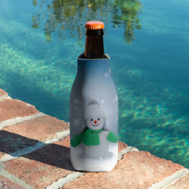SlipperyJoe's adorable Christmas snowman character Bottle Cooler (In Situ Pool)