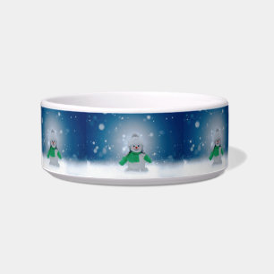 SlipperyJoe's adorable Christmas snowman character Bowl
