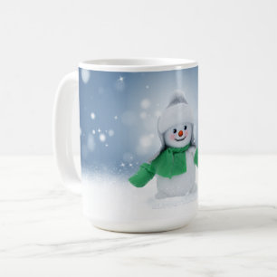 SlipperyJoe's adorable Christmas snowman character Coffee Mug
