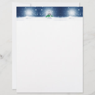SlipperyJoe's adorable Christmas snowman character Custom Letterhead