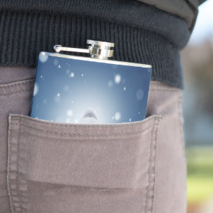 SlipperyJoe's adorable Christmas snowman character Hip Flask