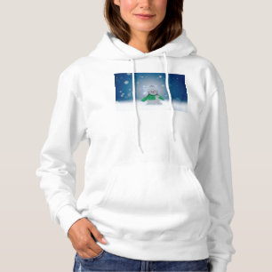 SlipperyJoe's adorable Christmas snowman character Hoodie