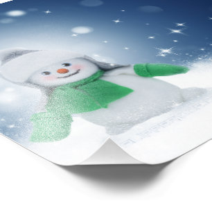 SlipperyJoe's adorable Christmas snowman character Photo Print