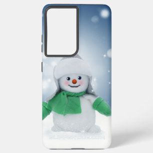 SlipperyJoe's adorable Christmas snowman character Samsung Galaxy Case