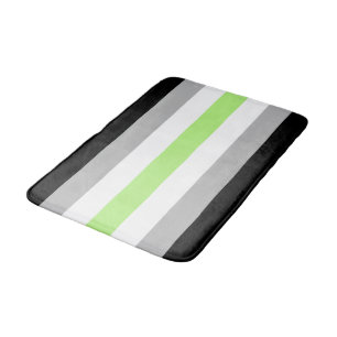 SlipperyJoe's Agender Pride Flag gay gifts LGBTQIA Bath Mat