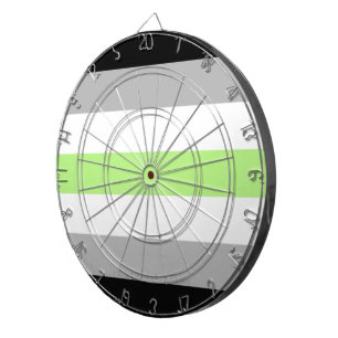 SlipperyJoe's Agender Pride Flag gay gifts LGBTQIA Dartboard