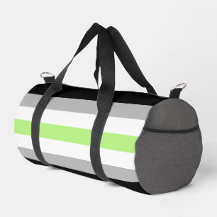 SlipperyJoe's Agender Pride Flag gay gifts LGBTQIA Duffle Bag