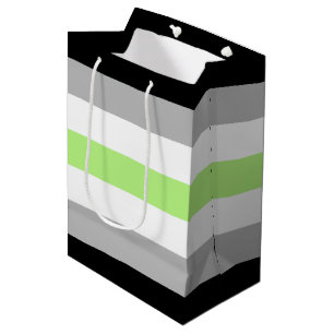 SlipperyJoe's Agender Pride Flag gay gifts LGBTQIA Medium Gift Bag