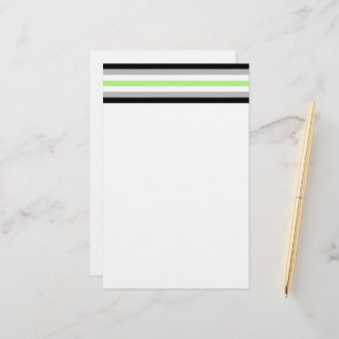 SlipperyJoe's Agender Pride Flag gay gifts LGBTQIA Stationery