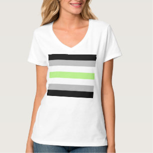 SlipperyJoe's Agender Pride Flag gay gifts LGBTQIA T-Shirt