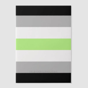 SlipperyJoe's Agender Pride Flag gay gifts LGBTQIA Vellum Invitations