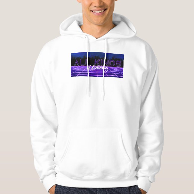 SlipperyJoe's all kinds wrong bold 3D text retro 1 Hoodie (Front)