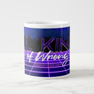 SlipperyJoe's all kinds wrong bold 3D text retro 1 Large Coffee Mug
