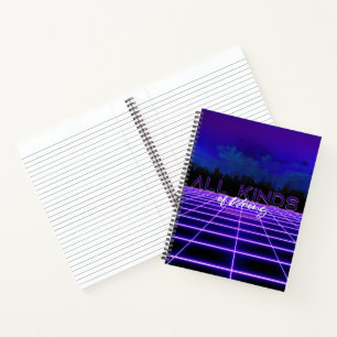 SlipperyJoe's all kinds wrong bold 3D text retro 1 Notebook