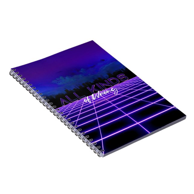 SlipperyJoe's all kinds wrong bold 3D text retro 1 Notebook (Right Side)