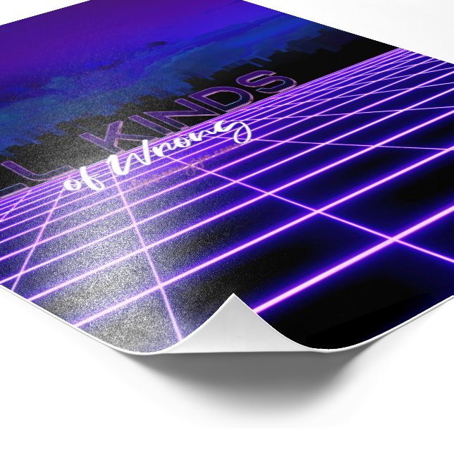SlipperyJoe's all kinds wrong bold 3D text retro 1 Photo Print (Corner)