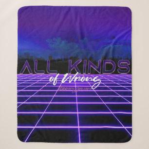 SlipperyJoe's all kinds wrong bold 3D text retro 1 Sherpa Blanket