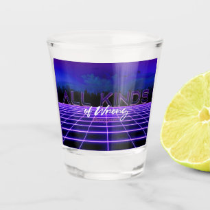 SlipperyJoe's all kinds wrong bold 3D text retro 1 Shot Glass