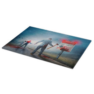 SlipperyJoe's apocalyptic infection hazard Hallowe Cutting Board
