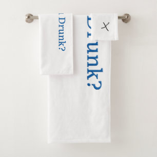 SlipperyJoe's Are You Drunk hammered check boxes c Bath Towel Set