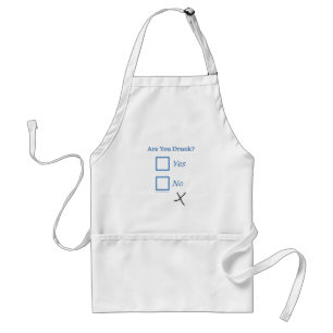 SlipperyJoe's Are You Drunk hammered check boxes c Standard Apron
