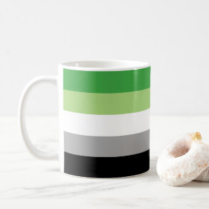 SlipperyJoe's Aromantic Pride Flag gay gifts LGBTQ Coffee Mug