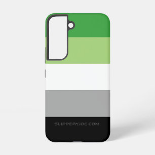 SlipperyJoe's Aromantic Pride Flag gay gifts LGBTQ Samsung Galaxy Case