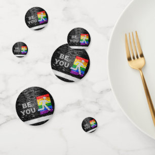 SlipperyJoe's artistic Be You gay pride gifts LGBT Confetti