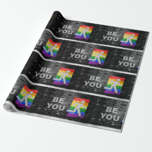SlipperyJoe's artistic Be You gay pride gifts LGBT Wrapping Paper