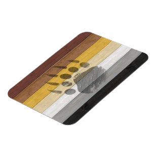 SlipperyJoe's artistic Bear Wood gay gifts Bear Br Magnet