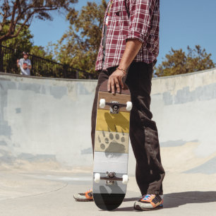 SlipperyJoe's artistic Bear Wood gay gifts Bear Br Skateboard