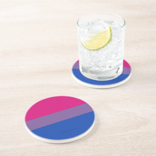 SlipperyJoe's artistic Bisexual Pride Flag gifts L Coaster