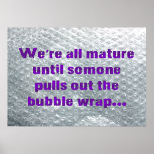 SlipperyJoe's artistic Bubble Wrap gay pride gifts Poster