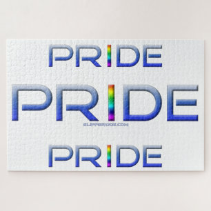 SlipperyJoe's artistic colourful gay pride gifts r Jigsaw Puzzle