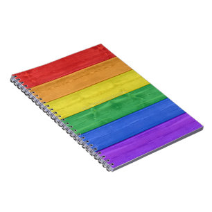 SlipperyJoe's artistic gay pride flag gay gifts LG Notebook
