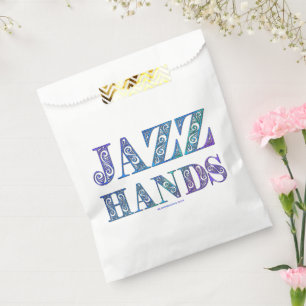 SlipperyJoe's artistic Jazz Hands vibrant colours  Favour Bags