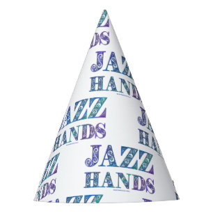 SlipperyJoe's artistic Jazz Hands vibrant colours Party Hat