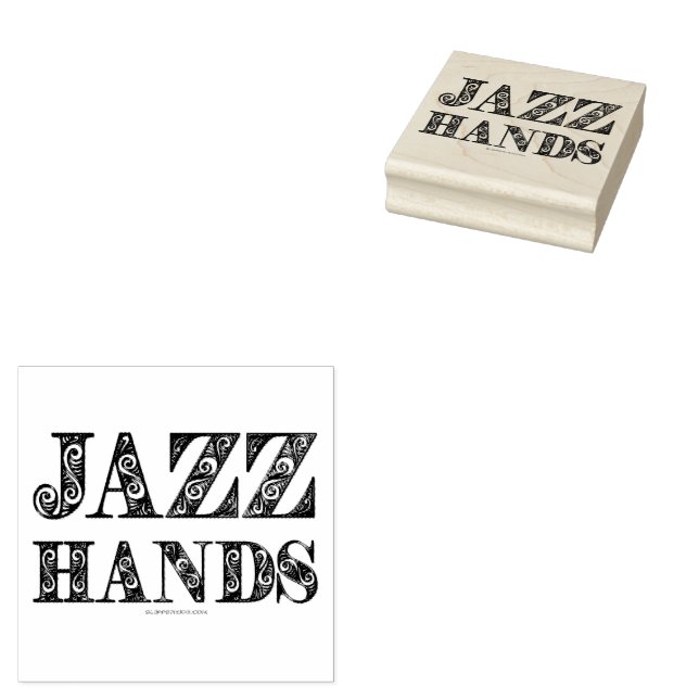SlipperyJoe's artistic Jazz Hands vibrant colours  Rubber Stamp (Stamped)