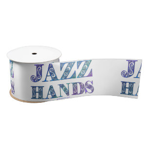 SlipperyJoe's artistic Jazz Hands vibrant colours  Satin Ribbon