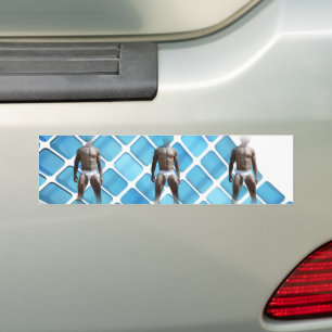 SlipperyJoe's artistic Man gay pride gifts LGBTQIA Bumper Sticker
