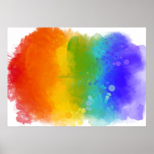 SlipperyJoe's artistic Pride Splatter gay pride gi Poster