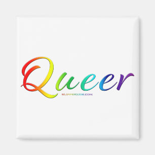 SlipperyJoe's artistic queer gay pride gifts LGBTQ Magnet