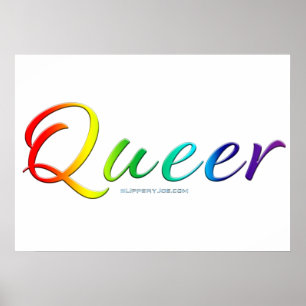 SlipperyJoe's artistic queer gay pride gifts LGBTQ Poster