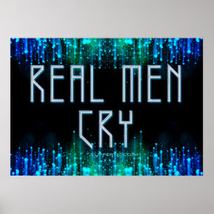 SlipperyJoe's artistic Real Men gay pride gifts LG Poster